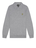 Lyle & Scott Polo Cotton Merino Uomo KN2113V Mid Grey Marl - Grigio