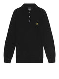 Lyle & Scott Polo Cotton Merino Uomo KN2113V Jet Black - Nero