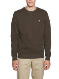 Lyle & Scott Felpa Brushed Back Crew Neck Uomo ML1131V Olive - Verde