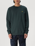 Lyle & Scott Felpa Lyle & Scott Brushed Back Crew Neck da Uomo - Verde