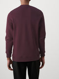 Lyle & Scott Felpa Brushed Back Crew Neck Uomo ML1131V Burgundy - Bordeaux