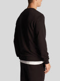 Lyle & Scott Felpa Brushed Back Crew Neck Uomo ML1131V Jet Black - Nero