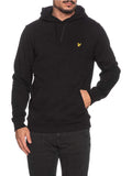 Lyle & Scott Felpa Cappuccio Brushed Back Uomo ML1139V Jet Black - Nero