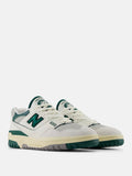 New Balance Sneakers 550 Unisex BB550 Off WhitE-Green - Bianco