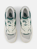 New Balance Sneakers 550 Unisex BB550 Off WhitE-Green - Bianco