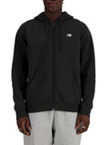 New Balance Felpa Zip Essentials Logo Fleece Uomo MJ41502 - Nero