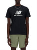 new balance t shirt essentials logo uomo mt41502 nero 9098863