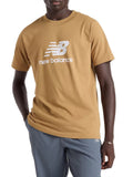 New Balance T-shirt Essentials Logo Uomo MT41502 - Beige