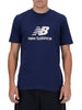 new balance t shirt essentials logo uomo mt41502 nb navy blu 5686320