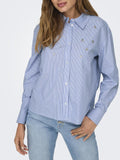 Only Camicia Donna 15328704 Light Blue White - Denim