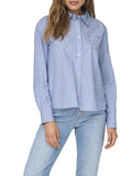 Only Camicia Donna 15328704 Light Blue White - Denim