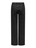 Only Jeans Taglio Largo Donna 15341685 Black Denim Rhinestones - Nero