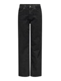 Only Jeans Taglio Largo Donna 15341685 Black Denim Rhinestones - Nero