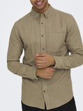 Only e Sons Camicia Uomo 22027307 Chinchilla - Beige