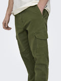 Only e Sons Pantalone Cargo Uomo 22028434 Olive Night - Verde