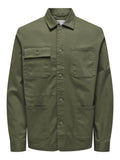 Only e Sons Camicia Uomo 22030121 Olive Night - Verde