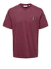 only e sons t shirt uomo 22030582 maroon bordeaux 9015476