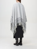 Patrizia Pepe Poncho Donna 8F0017A400 Gray & White - Grigio