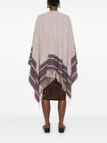 Patrizia Pepe Poncho Donna 8F0017A400 Purple & Beige - Viola