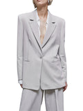 Patrizia Pepe Blazer Donna 8S0494A457 Utopia Gray Stripes - Grigio