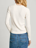 Pepe Jeans Cardigan Izabel Donna PL702225 - Bianco