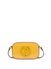 pollini borsa a tracolla craquele maxi logo donna sc4594pp0isc0 giallo 4749084