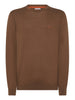 sun68 pullover round solid uomo k44101 marrone 1526606