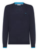 sun68 pullover round double rib uomo k44125 blu 7003365