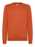 Sun68 Pullover Round Double Rib Uomo K44125 Rust - Rosso