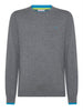 sun68 pullover round double rib uomo k44125 grigio 111455