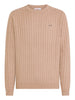 /ensun68 pullover round cable uomo k44155 beige 46981