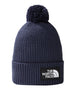 the north face berretto logo box pom unisex nf0a3fn3 summit navy blu 9057432