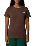 The North Face T-shirt Simple Dome Slim Donna NF0A87NH Smokey Brown - Marrone