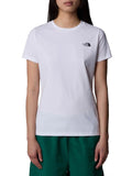 The North Face T-shirt Simple Dome Slim Donna NF0A87NH - Bianco