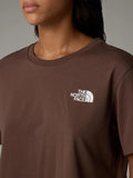 The North Face T-shirt Simple Dome Crop Donna NF0A87U4 Smokey Brown - Marrone