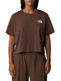 The North Face T-shirt Simple Dome Crop Donna NF0A87U4 Smokey Brown - Marrone