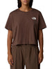 the north face t shirt simple dome crop donna nf0a87u4 smokey brown marrone 7123731