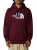 the north face felpa cappuccio drew peak uomo nf0a89em bordeaux 1923786