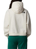 The North Face Felpa Cappuccio Crop Donna NF0A89EX White Dune - Bianco