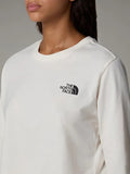 The North Face T-shirt Simple Dome Crop Donna NF0A89FK White Dune - Bianco