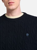 Timberland Pullover Cable Crew Neck Uomo TB0A2CEQ Dark Sapphire/dark Denim - Blu