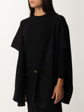 Twin Set Poncho Ricamo Logo Donna 242TA4150 - Nero