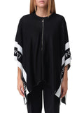 Twin Set Poncho Con Zip Oval T Donna 242TA4163 - Nero