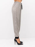 Twin Set Pantalone Jogger Donna 242TF2011 Micro Piede De Poule Nero/neve - Grigio