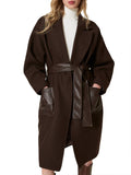 Twin Set Cappotto Donna 242TF2131 Cioccolato - Marrone