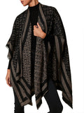 Twin Set Poncho Logo Jacquard Donna 242TO504A - Nero