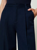 Twin Set Pantalone Palazzo Donna 242TP2151 Indaco Gessato Lurex - Blu