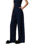 Twin Set Pantalone Palazzo Donna 242TP2151 Indaco Gessato Lurex - Blu