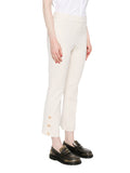 Twin Set Pantalone Trombetta Flare Cropped Donna 242TP2247 Old White - Bianco