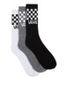 vans calzini classic check crew uomo vn000f0w black white nero 7505458